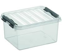helit sunware H6162402 - Caja de almacenaje "the q-line", 2 litros, con tapa, transparente, 1 pieza