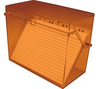 Helit - Tarjetero pequeño A8, color naranja transparente
