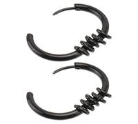Helix Earring Men Rings Black Male Pendants Jewelry Zircon Nose Ring Tragus O Shape Piercing for Man Punk Ear Decor Mens Earrings