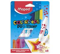 Helix Maped Color ’Lápices Duo Sellado Plumas de Fieltro 8 IN Paquete Infantil