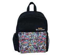 Helix Oxford Black Backpack - Mochila escolar de tamaño mediano, negro/multicolor, M, Clásica, informal,