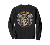 Hell And Steel Biker Skull Motocicleta Hombres Sudadera