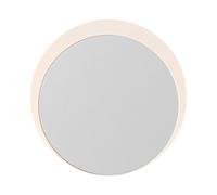 HELL Aplique de pared LED Sun-B, blanco, Ø 15 cm, IP54, USB, atenuador