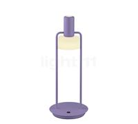 HELL Lámpara de mesa LED Banji, violeta, altura 37 cm, regulador táctil
