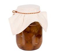 Hell Blues Paquete de 5 fundas de tela para tarros de lino con cuerda y bandas de goma, tapas reutilizables de muselina sin blanquear Mason Kombucha de algodón transpirable, paño de fermentación para