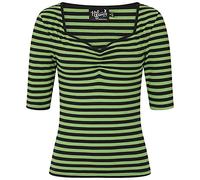 Hell Bunny Warlock Top Green & Black XL