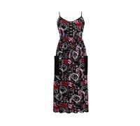 Hell Bunny x Smiley Originals Riot Dress Mujer Vestido Largo Multicolor S 100% Viscosa