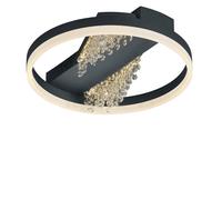 Hell Dunja, lámpara de techo LED, negro