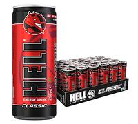 HELL ENERGY Bebida clásica de 250 ml, paquete de 24 (250 ml x 24), dorado, regular