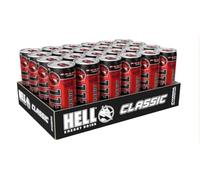HELL Energy Drink | 32 mg/100 ml Cafeína | Vitaminas B3, B5, B6, B12 | Sin Conservantes | Empaque Ecológico | 24 x 250ml | Compatible con HELL Energy (250ML, HELL CLASSIC)