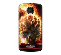 Hell Fire Skull Funda Carcasa Case para Motorola Moto Z Force, Z Play