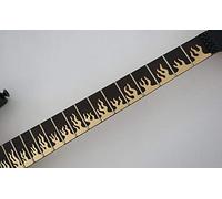 Hell Flames Headstock Stickers Vinyl Decoration Guitar & Bass Pegatinas Decoracion (oro)
