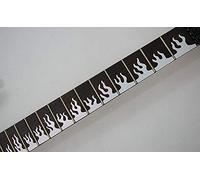 Hell Flames Headstock Stickers Vinyl Decoration Guitar & Bass Pegatinas Decoracion (plata)