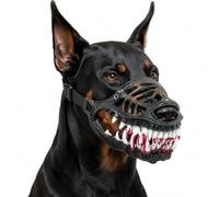 Hell Hound Monster Muzzle Halloween Scary, Dog Costume Mask Latex, for Halloween Party Cosplay Dogs Beast Terror Pet Lifelike Teeth Mask Photo Shoots Trick Or Treat (Style B,S)