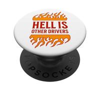 Hell is Other Drivers Funny Road Rage Bad Driver Angry Drive PopSockets PopGrip Adhesivo