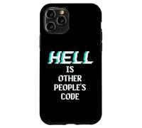 Hell is Other People Code Funny Coding Programador de computadoras Carcasa para iPhone 11 Pro