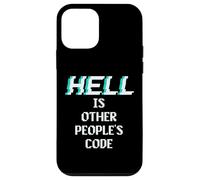 Hell is Other People Code Funny Coding Programador de computadoras Carcasa para iPhone 12 Mini