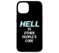 Hell is Other People Code Funny Coding Programador de computadoras Carcasa para iPhone 13