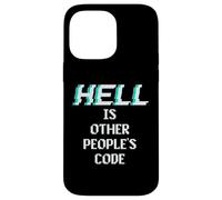 Hell is Other People Code Funny Coding Programador de computadoras Carcasa para iPhone 14 Pro MAX
