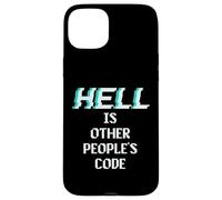 Hell is Other People Code Funny Coding Programador de computadoras Carcasa para iPhone 15 Plus