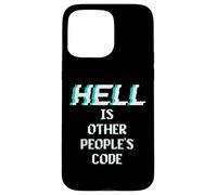 Hell is Other People Code Funny Coding Programador de computadoras Carcasa para iPhone 15 Pro MAX
