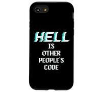 Hell is Other People Code Funny Coding Programador de computadoras Carcasa para iPhone SE (2020) / 7/8