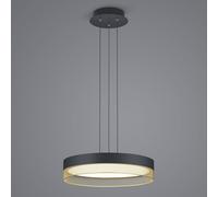 HELL Lámpara colgante LED Mesh, Ø 45 cm, negro/oro