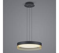 HELL Lámpara colgante LED Mesh, Ø 45 cm, negro/oro True