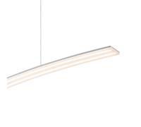 HELL Lámpara colgante LED Sira, longitud 130 cm, color aluminio, metal, CCT