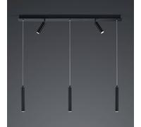 HELL Lámpara colgante LED Tom, 5 luces, negro True