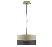 HELL Lámpara colgante Mesh E27 Ø 50 cm, arena/negro True