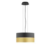 HELL Lámpara colgante Mesh E27 Ø 50 cm, negro/oro