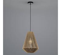 HELL Lámpara colgante Rope de papel, marrón, Ø 33cm