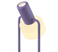 HELL Lámpara de mesa LED Banji, violeta, altura 37 cm, regulador táctil