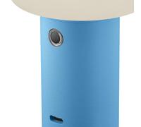 HELL Lámpara de mesa LED recargable Tiny-B, azul pastel, altura 13 cm, IP54