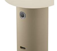 HELL Lámpara de mesa LED recargable Tiny-B, color arena, altura 13 cm, IP54