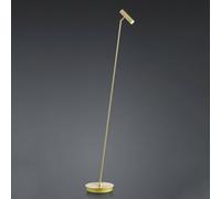 HELL Lámpara de pie LED Tom, atenuable, latón True