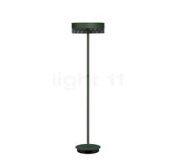 HELL Lámpara de pie LED Mesh con atenuador, verde abeto