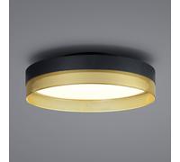 HELL Plafón LED Mesh, Ø 45 cm, negro/oro