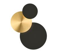 Hell Tilda, lámpara de techo/pared LED, negro/dorado