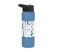Hell Yeah I Suck Toes Funny Embarrassing Pun Stainless Steel Insulated Water Bottle