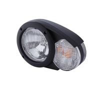 HELLA 1E3 996 160-011 Halógena-Faro principal - Combi 133 - 12V - redondo - montaje exterior - Color de tulipa: gris - Conector: Conector DEUTSCH - Delante, izquierda