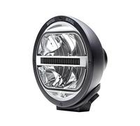 HELLA 1F8 016 560-102 LED-Faro de carretera - Rallye 4000 LED - 24/12V - redondo - montaje exterior - Tulipa transparente - Color de tulipa: transparente - Cable: 400mm - izquierda/derecha