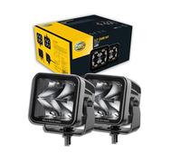 HELLA 1FA 358 176-821 LED-Faro de carretera - Black Magic Cube Kit 3.2" - 12/24V - montaje exterior - Iluminación largo alcance - Cable: 500mm - Conector: Conector DEUTSCH - Juego - Cant.: 2