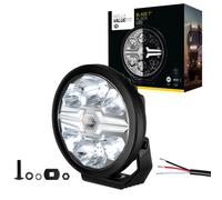 Hella VALUEFIT Blade Black 7" - Faros Delanteros LED 12/24 V, Redondos, número de Referencia: 25, Montaje ECE-148/ECE-149, Color de la Lente: Transparente, Cable: 500 mm, 1FJ 357, 198-041