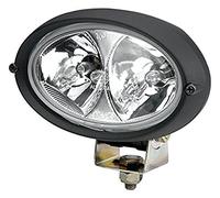HELLA 1GA 996 161-131 Halógena-Faro de trabajo - Oval 100 - 12/12V - montaje exterior/atornillado - de pie/Abrazadera de montaje giratoria - Iluminación largo alcance - Conector: AMP