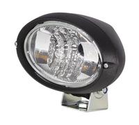 HELLA Halógena Faro de trabajo - Oval 100 - 24V / 12V - montaje exterior/atornillado - de pie/Abrazadera de montaje giratoria - Iluminación campo cercano - Conector: Conector plano - 1GA 996 361-501
