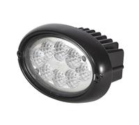 HELLA 1GA 996 661-061 LED-Faro de trabajo - Oval 100 - 24/12V - 1700lm - Montaje/Conexión roscada - Sujeción de dos puntos - Iluminación largo alcance - Conector: Conector DEUTSCH