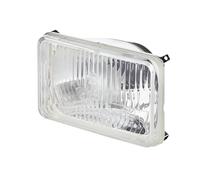 HELLA Halógena Óptica de faro, faro principal - 12V / 24V - rectangular - Número de referencia: 12.5 - transparente - Conector: Conector plano - derecha/izquierda - Cant.: 1 - 1LB 003 177-081