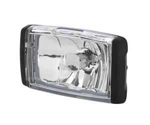 HELLA 1NB 010 951-101 Halógena/FF-Faro antiniebla - Comet FF 450 - 24/12V - rectangular - montaje exterior - Tulipa transparente - Color de tulipa: transparente - izquierda/derecha